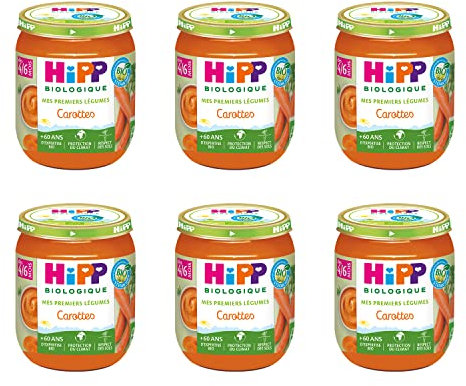HiPP - Mes 1ers - Carottes - Pot - 125g - Lot de 6