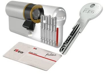 Doppelprofilzylinder Iseo R6 Plus Art. 82R60 9C5 - mm. 105 (45+60)