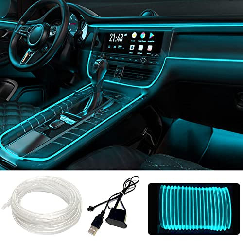LED Innenbeleuchtung Auto,5m Auto Innenraumbeleuchtung,Led Atmosphäre Licht Auto,Mehrfarbige Wasserdicht Ambientebeleuchtung,Auto LED Streifen,Neon,Innenbeleuchtung,Streifen,Tape,Lampen