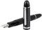 Jinhao X159 Fountain Pen #8 Medium Nib, Black with Silver Clip Acrylic Big Size Writing Pen