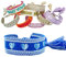 LS-LebenStil Exklusives Statement Armband Quasten besticktes Boho Canvas Webarmband (Herzen Blau Weiß)
