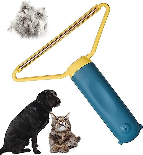Épilateur pour Animaux De Compagnie, Épilateur pour Chien pour Canapé, Poils d'animaux, pour Tapis, Tapis, Voiture, Meubles Nettoie Toutes Les Surfaces,Bleu