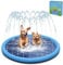 COOL PAWS Non-Slip Sprinkler Splash Pad for Kids & Dog - 100cm Sprinkler Pool | Plastic Paddling Pool for Dogs & Cats | Leakproof Dog Bath Tub for Indoor & Outdoor | Bathing Pool for Garden