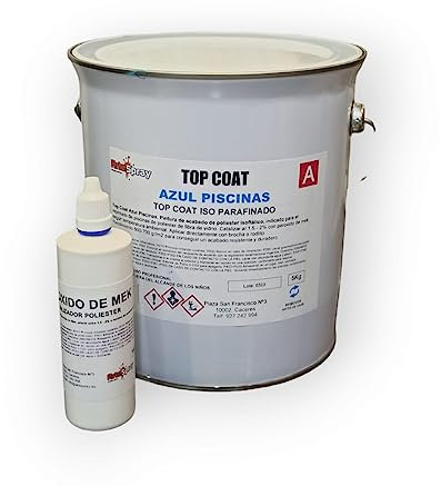 Artespray - Pintura Gel Coat Para Piscinas Azul 5Kg + Peroxido