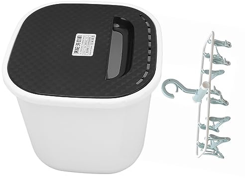 Lavadora Portátil Mini Lavadora 6L Gran Capacidad 30 Minutos Apagado Automático Alimentado por USB con Rejilla de Secado para Dormitorios (BLUE)