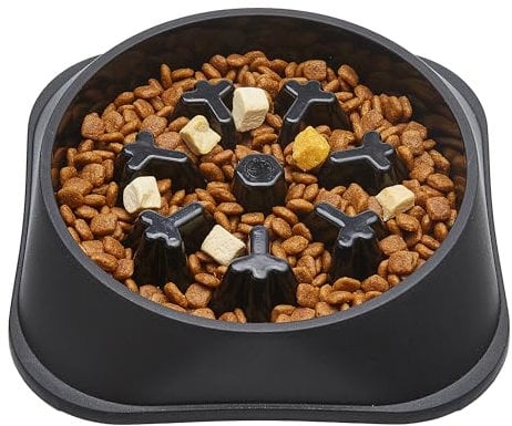 Pawsayes Slow Feeder Dog Bowl, Anti Choking Snowflake Maze Slower Feeding Dog Food Bowl for Slowing Down Eating Non Slip Puzzle Interactive Food Dishes for Small Medium Dogs