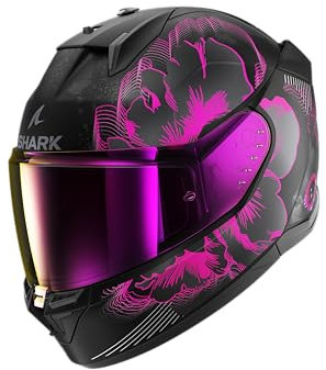 SHARK, Integraler Motorradhelm D-SKWAL 3 MAYFER Matt Black/Pink KVA, S