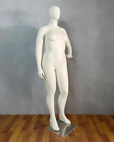 Schaufensterpuppe Schaufensterpuppen-Torso in Übergröße Frau, Realistische Ganzkörperpuppe mit Armen und Beinen, Kleiderständer Kleiderordnung, Fetter Puppenständer für Schaufenster/Einkaufszentrum (