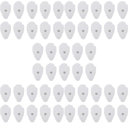 Healeved 50stücke Selbstklebende -pads Aus Hochwertigem Material Flexible Massage-pads Für Ems-geräte Kompatibel Mit Standard Druckknöpfen Hautfreundlich Und Wiederverwendbar Für Bauch