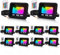 Yakimz 10er 10W RGB Strahler Flutlicht mit Fernbedienung, Farbwechsel Außenstrahler IP66 Wasserdicht Scheinwerfer, 16 Farben 4 Modi, für Außen Party Halloween Hinterhof Deko