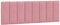 vidaXL Kopfteil Kissen Hanko, Kopfteilkissen mit Linien-Design, Bett Kopfkissen mit Klettverschlüssen auf Rückseite, Kopfteilpolster Kopfpolster, Rosa 120cm Samt