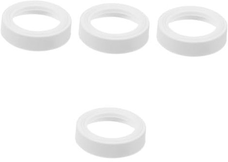 Ciieeo 4 Stück Zubehör für Thermosflaschen gummidichtung gummi dichtungen Isolierkannen Gummiring wiederverwendbarer Dichtungsring Runder Gummiring für Vakuumflasche Siegelring Weiß