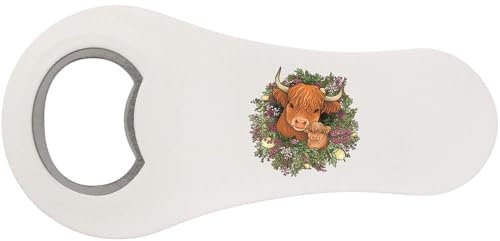 'Highland Cow Mother & Baby' Bottle Opener Fridge Magnet (BO00084801)