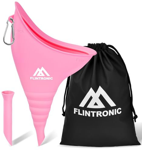 flintronic Dispositivo per Minzione Femminile, Riutilizzabile Urinella per Donne, Coni per Pipi Donna in Piedi, Silicone Urinatoio Portatile Adatto per per All'aperto, Campeggio, Viaggio