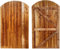 Dome Flat Top Feather Edge Wooden Pressure Treated Semi-Braced Strong Garden Timber Gate (180cm H x 60cm W x 6cm D)
