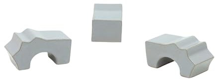 Woodlodge Products YFBGY Large Grey Glazed Pot Feet, Pack of 3