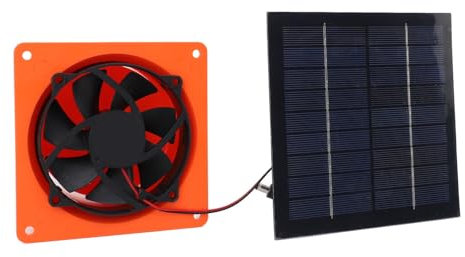 Solarbetriebener 20-W-Lüfter, Solarventilator mit Wasserdichtem Solarpanel, 4,7-Zoll-Abluftventilator, Solarventilatoren für den Außenbereich mit Runder Schallwand, Belüftung