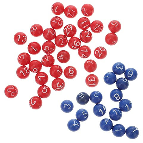 WOONEKY 98 STK Ball Der Lotteriemaschine Tombola-Trommel Lotteriekugeln -kapseln Zahlenbälle Ball Für Verlosungsspiel Bingo-käfig-bälle Mini-Zahlen-bingobälle Lotto Würfel Plastik