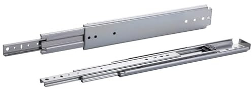 Brasom - Guide estraibili per carichi pesanti, 2 pezzi, 1100 mm, 250 kg, 44 pollici, sistema a guide per cassetti, cuscinetti a sfera