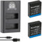2X blumax Akku Ersatz für Panasonic DMW-BLG10 / DMW-BLG10E [1025mAh] + Mini Dual Charger DMW-BLE9 E BP-DC15 E für Lumix DMC-GF6 GX7 III DC-TZ202 G110
