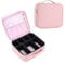 Joligrace Makeup Bag Cosmetic Case Vanity Travel Beauty Box Make Up Train Case Hairdressing Tools Organiser with Adjustable Compartment and Tools Bag, Cute Pink