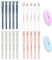 20 Stück Cartoon Radierbarer Kugelschreiber Schwarz, 0,35mm Tintenroller Radierbar mit 2 Radiergummis,Erasable Pen Set Löschbarer Gelstift Panda Gelschreiber Radierbar für Erwachsene Kinder Studenten