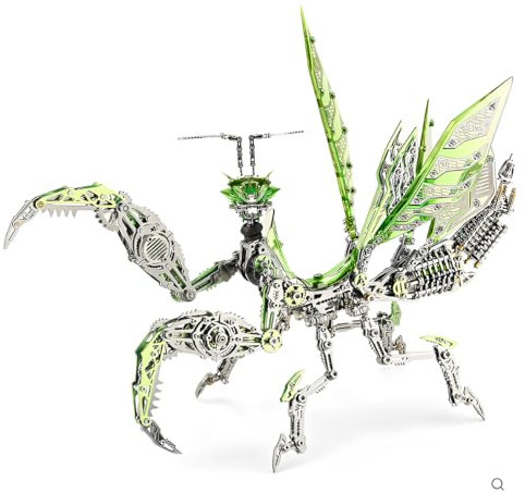 YYDSTES 3D Puzzles für Erwachsene,1100-teiliges 3D Mantis Puzzle Set für Erwachsene,DIY Steampunk Metall Mechanische Montagemodelle,3D Metall Bildpuzzle Modell,Geburtstagsgeschenke für Männer,Grün