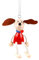 Schwingfigur Hund rot – Handgefertigte Dekoration aus Holz