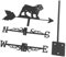 UKCOCO girouette pour Chien girouette de décoration de Jardin Ornements de Jardin girouette Chien girouette en métal girouette rétro girouette de Remplacement Le Fer Black