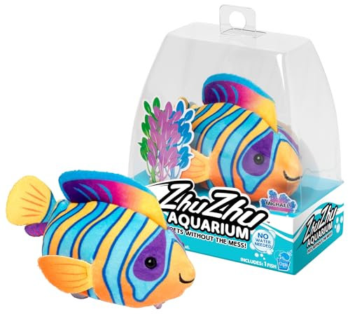 Zhu Zhu Pets | Zhu Zhu Aquarium Spielzeug Fisch - Michael | Interaktives Sammlerstück Haustier mit Geräuschen und Bewegung | Elektronische Haustiere | Ab 4 Jahren