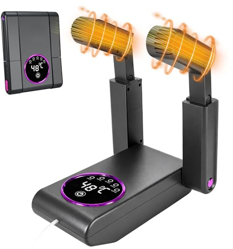 NZQXJXZ Boxhandschuh Trockner, Schuhtrockner, Handschuhtrockner und Stiefeltrockner mit intelligentem Timer, Faltbarem und Einziehbarem Design, Automatische Abschaltung nach 30/60/90/120 Minuten