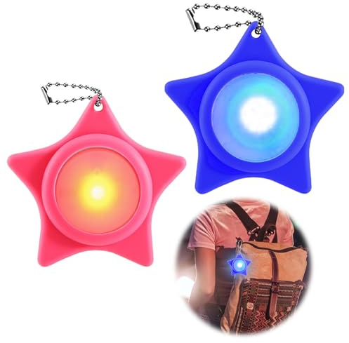 2 Stück USB LED Warnleuchte, Sicherheitslicht USB Aufladbar, Reflektoren Licht für Schulranzen Sicherheitslicht Anhänger für Laufen Wandern Joggen Laufen Rucksack Wandern Haustier Kleidung