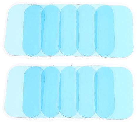 LOORGVEL 50 Stück Austauschbare Gel Pads 6x4cm für Bauchmuskelstimulator mit Haftung und Hoher Leitfähigkeit Fitnesszubehör für Effektives Bauchmuskeltraining