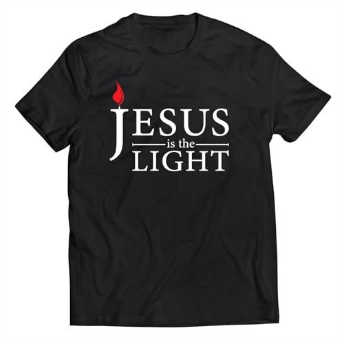 lepni.me Männer T-Shirt Jesus Christus ist das Licht, die Liebe Gottes - Ostern - Auferstehung - Geburt Christi - Religiöse christliche Geschenke (5XL Schwarz Mehrfarben)