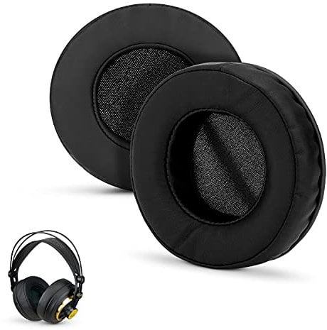 Brainwavz ROUND Replacement Memory Foam Earpads - Suitable For Many Other Large Over The Ear Headphones - Sennheiser, AKG, HifiMan, ATH, Philips, Fostex, Sony (Black)