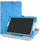 LFDZ Funda para Galaxy Tab E 9.6 T560, rotación de 360 Grados, Piel sintética, con Bonito patrón, Funda para Samsung Tab E SM-T560 / T561 / T565 9.6 Pulgadas, Color Azul