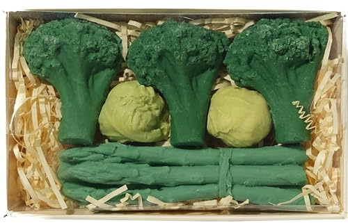 Choc on Choc Eat Your Greens Chocolate Vegetables - Handmade Belgian White Chocolate - Fun Vegetable-Themed Chocolate Gift - 6 Green Chocolate Vegetables - 110g