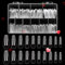 Beetles Gel Nail Tips Kit for Easy Nail Extension- 500Pcs Long Coffin Nails with 4pcs Nail Glues Pre-shaped Clear Acrylic Nail Kit Long Lasting Gel Nail Art DIY Home