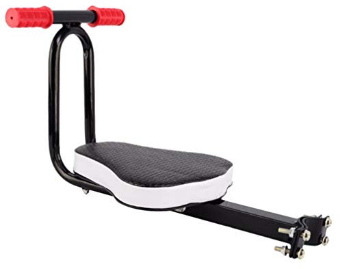 Garneck Kindersitz Kinderfahrradsitz Vorneliegender Kinder Fahrradsitz Faltbarer Kinderfahrradträger mit Handlauf für Mountainbikes Fitnessbikes City-Shared-Bikes