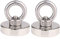 JAKAGO 41KG Pulling Force Strong Rare Earth Magnets Round Neodymium Fishing Magnet Diameter 1.4 (36mm) Magnetic Hooks for Magnet Fishing Metal Detector Recovery Treasure Finder (2 Pieces)