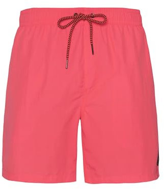 Protest Herren Faster Badehose, Fluoreszierend rosa, XL
