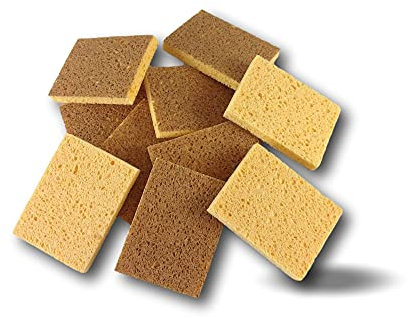 Pack de 10 éponges à récurer végétales | Tampons naturels à Base de noyaux de Fruits | Résistantes et abrasives | Lavage Vaisselle | Récurage casseroles | Ne Raye Pas | Kibros EPVGBL01