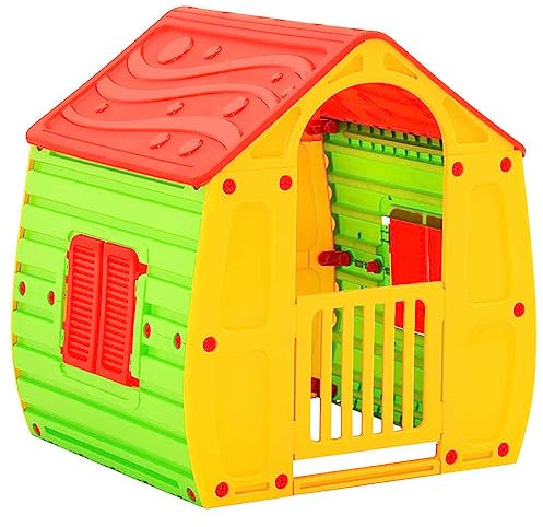 vidaXL Kinderspielhaus UV-beständig Spielhaus Garten Kinderhaus Gartenhaus für Kinder Fantasiespielzeug Innen Außen Spielzeug 102x90x109cm