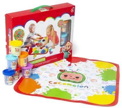 Toyland® Cocomelon Sensorisches Spielset für Kleinkinder – Spielmatte, Quetschsand, Schaum und Teig – Kreatives Spielzeug