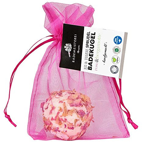 Bademeisterei Badekugel, Bergamotte & Rose, 50g