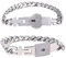 Holibanna 2 Stück Armbänder aus Edelstahl, Schlüsselarmband für romantische Paare, BFF für Freunde zum Valentinstag, 8.5x1.7cm, Edelstahl