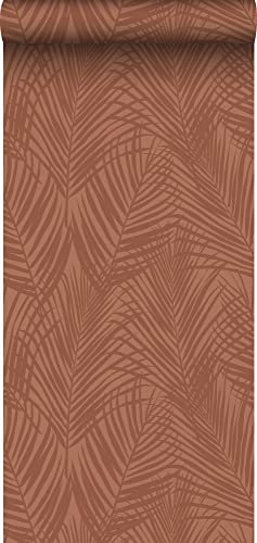 ESTAhome papier peint feuilles de palmier terracotta - 139370-0,53 x 10,05 m