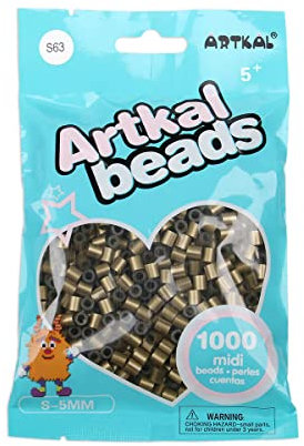 Artkal® Midi 5 mm Bügelperlen Beads / 1000 Stück/S-063 Metallic Gold