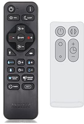 Anderic Replacement Remote for Dyson AM08 Pedestal Fan - Replaces Dyson 965824-02, Dyson 965824-01, Dyson 965824-03 remotes - Universal with Learning RRDYS01