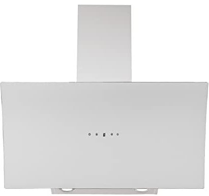 Hotte aspirante Respekta/Hotte inclinée de 90 cm/Boîtier en métal avec abat-jour en verre blanc/Fonction d'extraction et de recyclage de l'air / CH55090WA++ / A++ / 42-63 dB